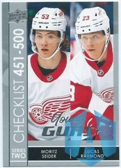 2021-22 Upper Deck Series 2 Checklist 451-500 Moritz Seider Lucas Raymond #500